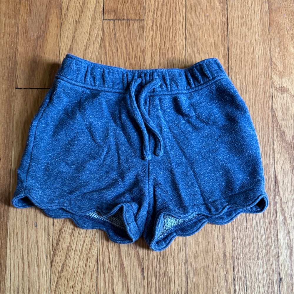 Toddler Girls Scalloped Shorts Blue 3T EUC